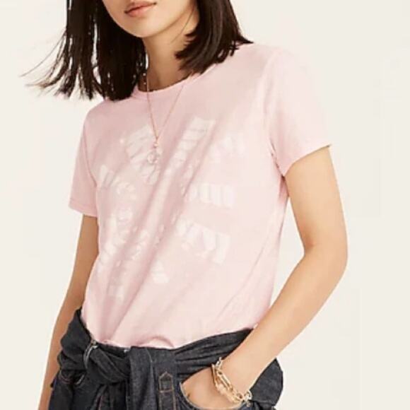 J. Crew Fitted "Kiss Me" crewneck T-shirt - Picture 1 of 9